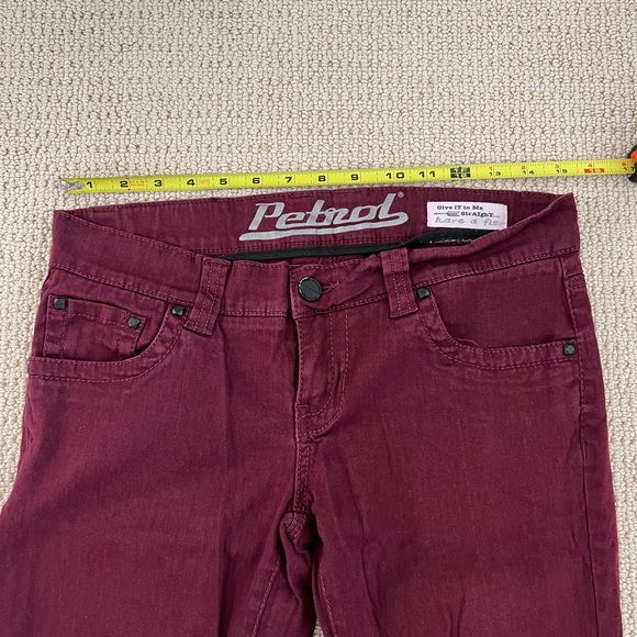 Maroon Slim Straight Leg Jeans - Picture 4 of 10